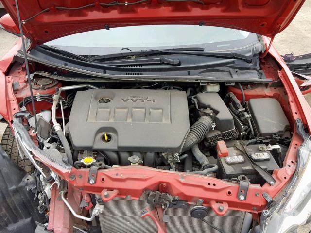 5YFBURHEXFP287914 - 2015 TOYOTA COROLLA L RED photo 7