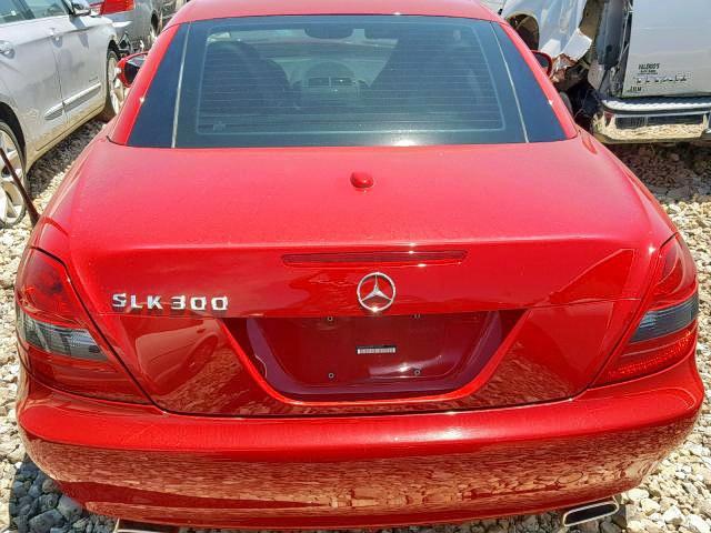 WDBWK54F89F191577 - 2009 MERCEDES-BENZ SLK 300 RED photo 6