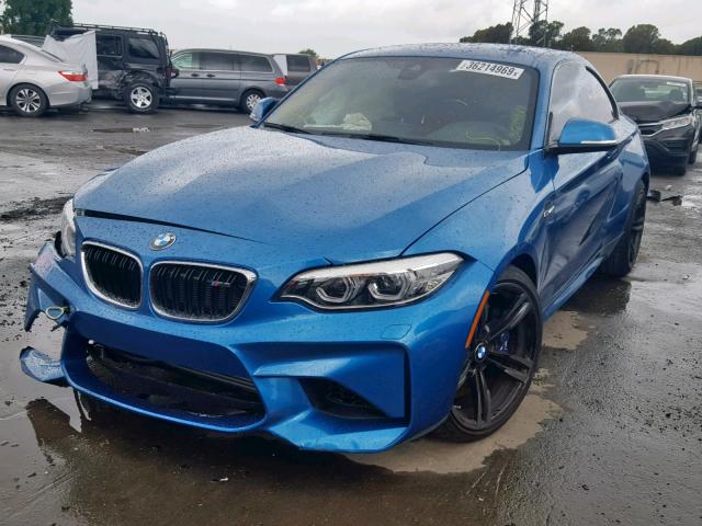WBS1J5C57JVD37285 - 2018 BMW M2 BLUE photo 2