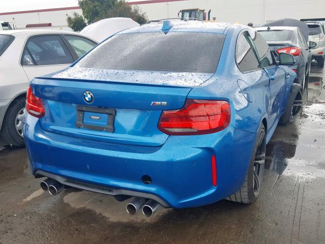WBS1J5C57JVD37285 - 2018 BMW M2 BLUE photo 4