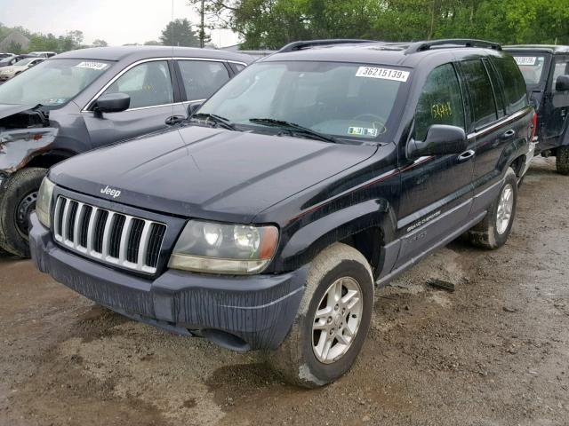 1J4GW48S74C411811 - 2004 JEEP GRAND CHER BLACK photo 2