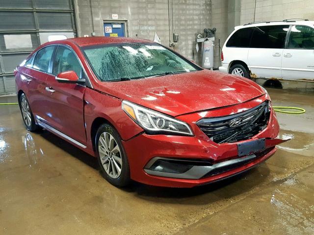 5NPE34AF2FH053527 - 2015 HYUNDAI SONATA SPO RED photo 1