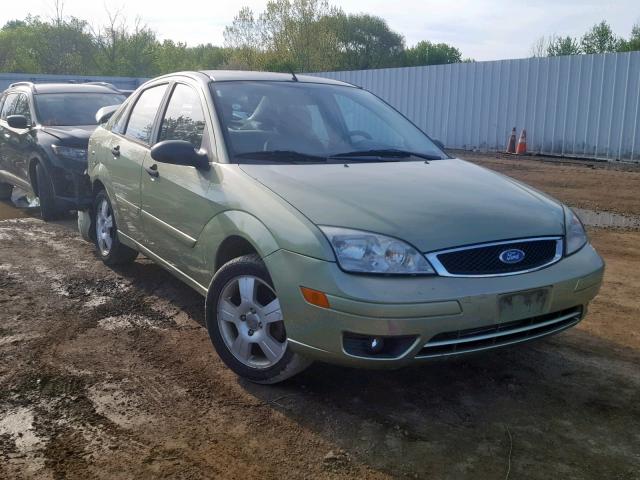 1FAHP34NX7W283056 - 2007 FORD FOCUS ZX4 GREEN photo 1