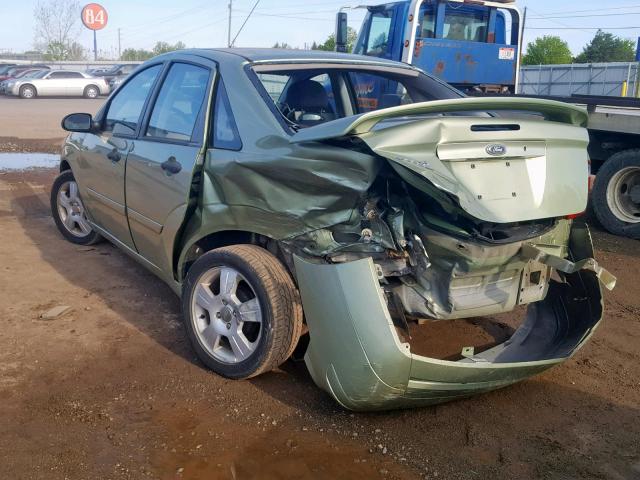 1FAHP34NX7W283056 - 2007 FORD FOCUS ZX4 GREEN photo 3