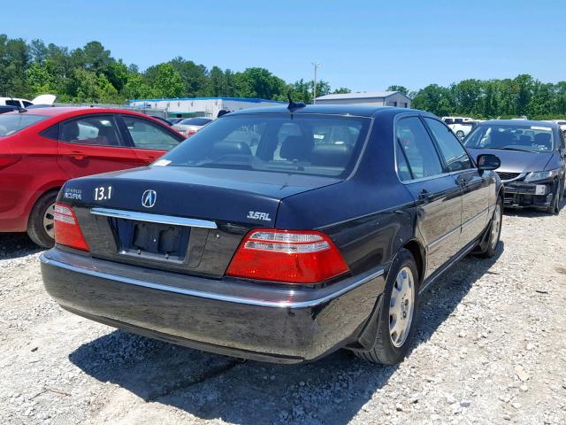 JH4KA96634C002141 - 2004 ACURA 3.5RL BLACK photo 4