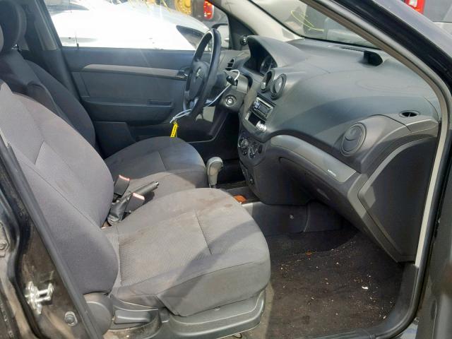 KL1TD56627B158551 - 2007 CHEVROLET AVEO BASE Қара фото 5