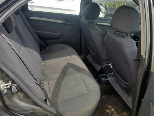 KL1TD56627B158551 - 2007 CHEVROLET AVEO BASE Қара фото 6