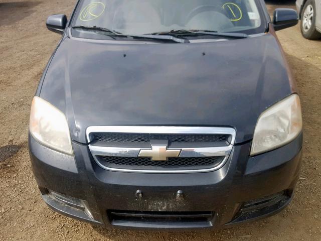 KL1TD56627B158551 - 2007 CHEVROLET AVEO BASE Қара фото 9