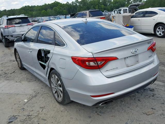 5NPE34AF8FH236964 - 2015 HYUNDAI SONATA SPO SILVER photo 3