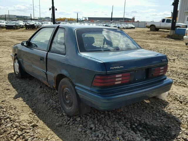 1P3XP24D0RN223657 - 1994 PLYMOUTH SUNDANCE GREEN photo 3