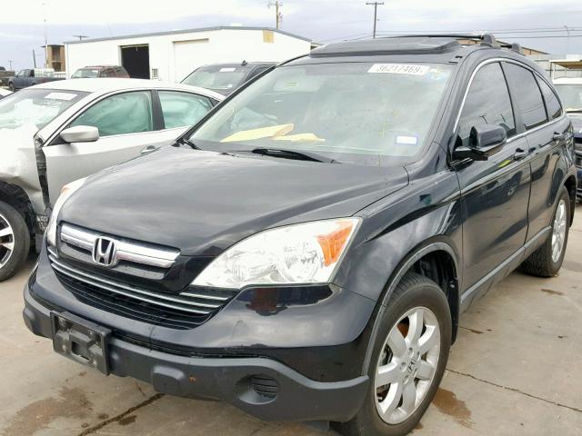 5J6RE38729L018257 - 2009 HONDA CR-V EXL BLACK photo 2