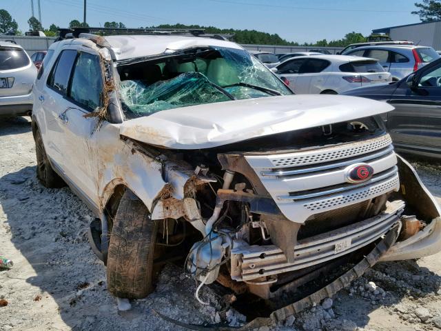 1FM5K7F82EGB15117 - 2014 FORD EXPLORER L WHITE photo 1