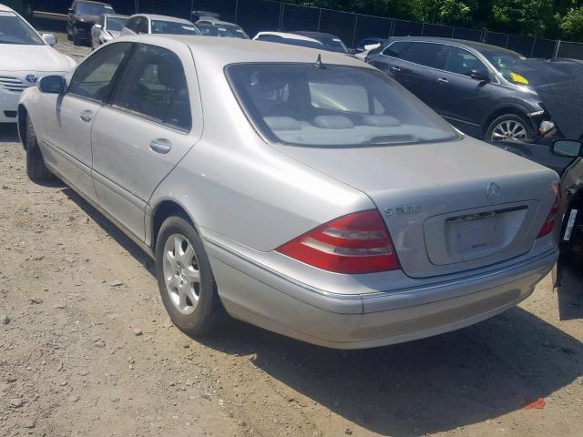 WDBNG75JX1A150655 - 2001 MERCEDES-BENZ S 500 SILVER photo 3