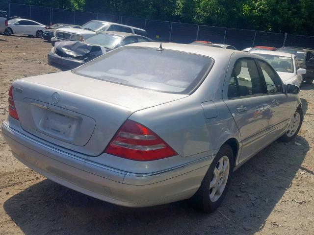 WDBNG75JX1A150655 - 2001 MERCEDES-BENZ S 500 SILVER photo 4