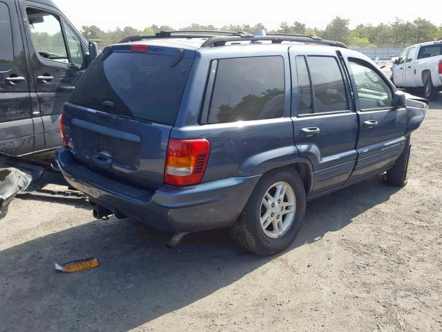 1J4GW48S34C343507 - 2004 JEEP GRAND CHER BLUE photo 4