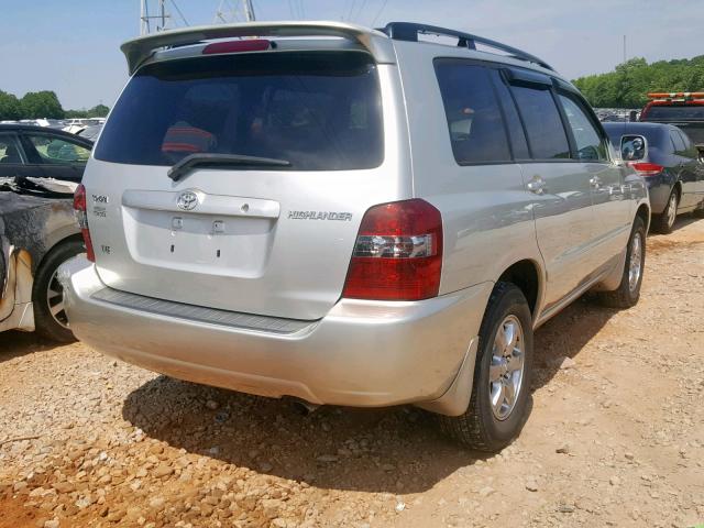 JTEGP21AX40024109 - 2004 TOYOTA HIGHLANDER SILVER photo 4