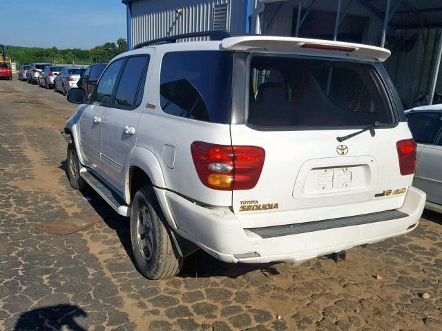 5TDBT48A71S018241 - 2001 TOYOTA SEQUOIA LI WHITE photo 3