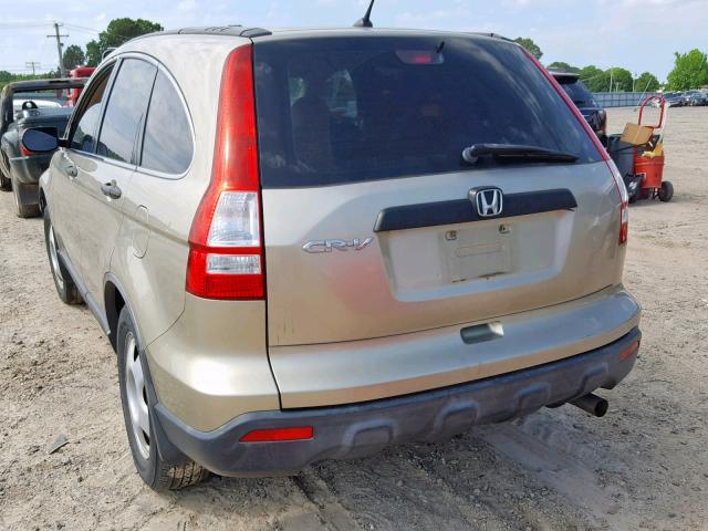 JHLRE38327C037054 - 2007 HONDA CR-V LX TAN photo 3