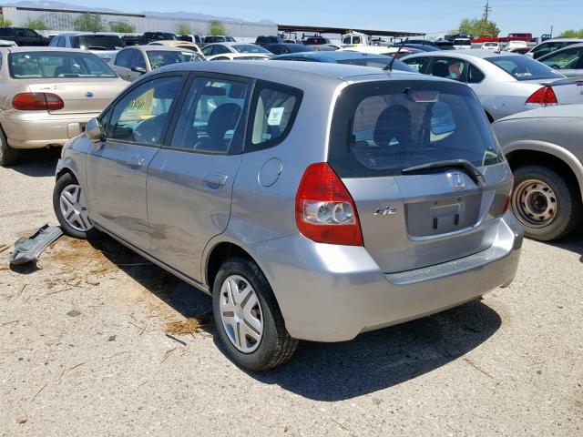 JHMGD37487S005019 - 2007 HONDA FIT SILVER photo 3