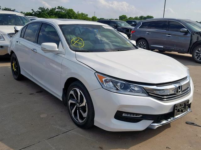 1HGCR3F82HA006715 - 2017 HONDA ACCORD EXL WHITE photo 1