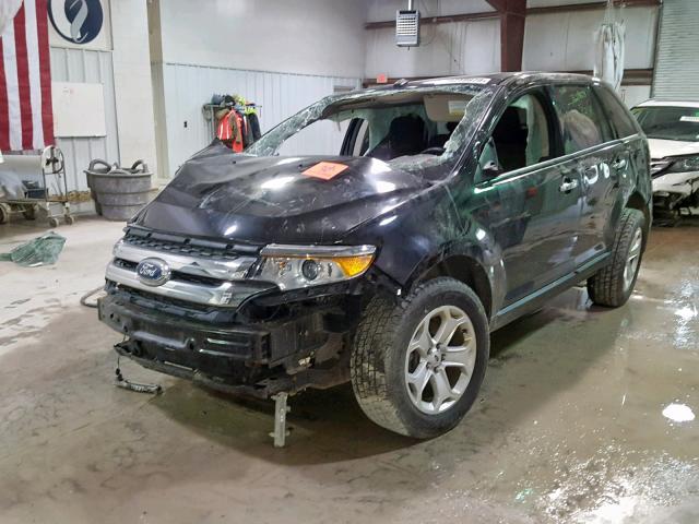 2FMDK4JC8BBA95044 - 2011 FORD EDGE SEL BLACK photo 2