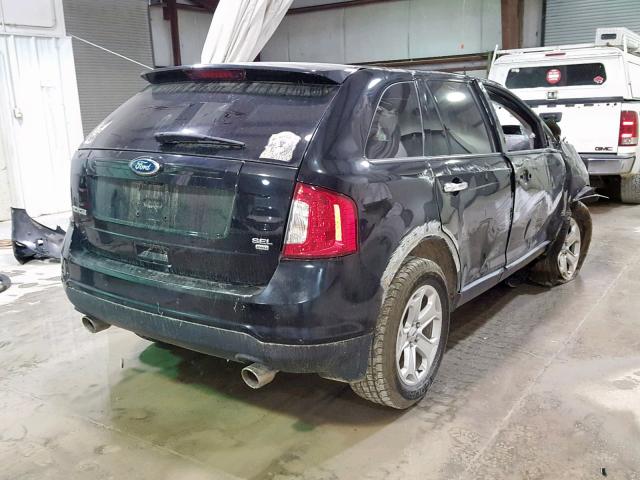 2FMDK4JC8BBA95044 - 2011 FORD EDGE SEL BLACK photo 4