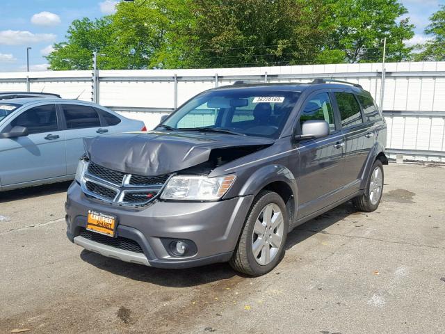 3C4PDCDG6DT588779 - 2013 DODGE JOURNEY CR GRAY photo 2