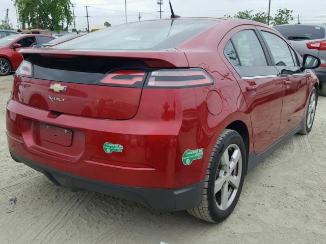 1G1RE6E4XEU124390 - 2014 CHEVROLET VOLT RED photo 4