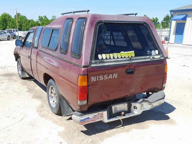 1N6ND16S6KC406064 - 1989 NISSAN D21 KING C MAROON photo 3