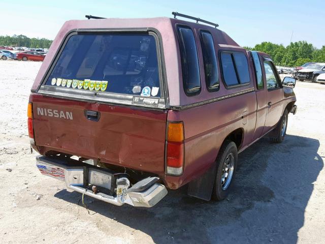 1N6ND16S6KC406064 - 1989 NISSAN D21 KING C MAROON photo 4