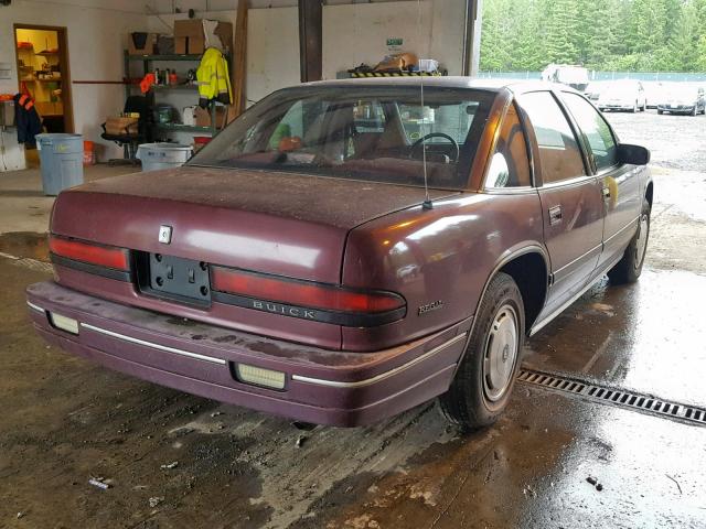 2G4WB54T3M1883216 - 1991 BUICK REGAL CUST MAROON photo 4