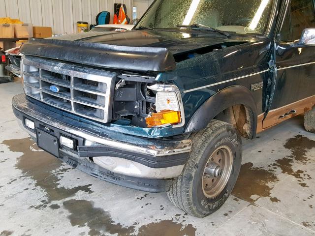 1FMEU15H9SLB73527 - 1995 FORD BRONCO U10 GREEN photo 9