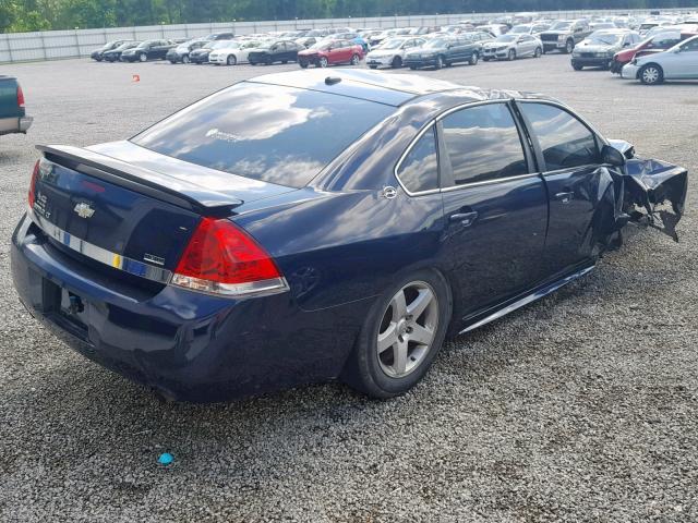 2G1WC57M691259187 - 2009 CHEVROLET IMPALA 2LT BLUE photo 4