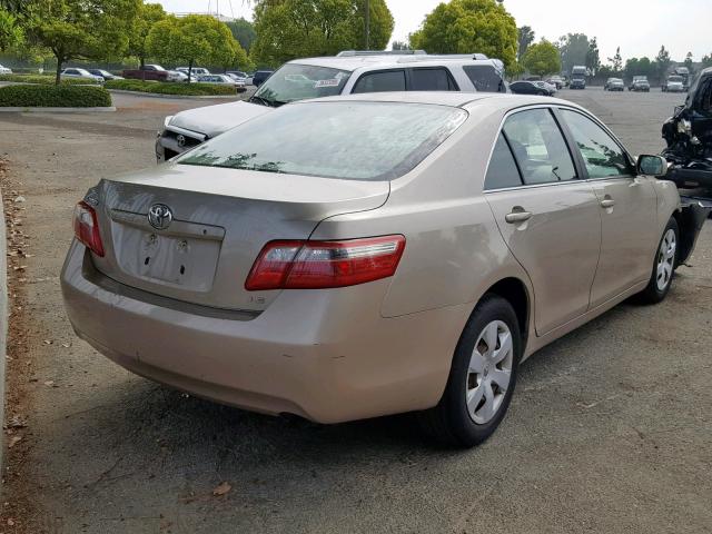 4T1BE46K87U528930 - 2007 TOYOTA CAMRY NEW GOLD photo 4