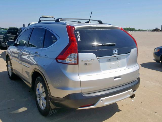 JHLRM3H73CC012275 - 2012 HONDA CR-V EXL SILVER photo 3