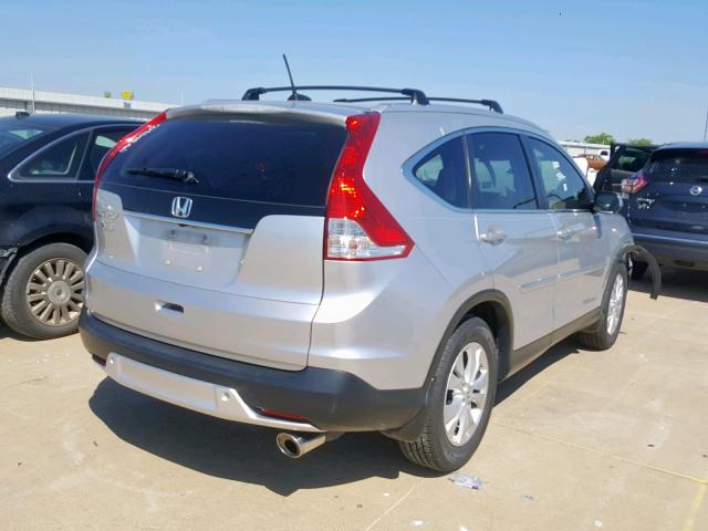 JHLRM3H73CC012275 - 2012 HONDA CR-V EXL SILVER photo 4