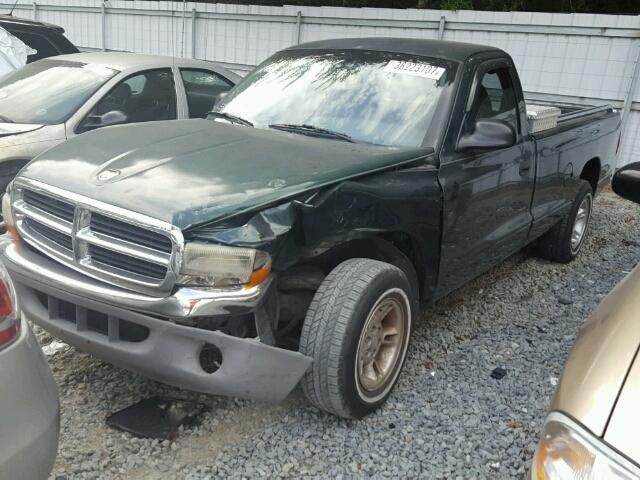 1B7FL26Y3WS561381 - 1998 DODGE DAKOTA GREEN photo 2