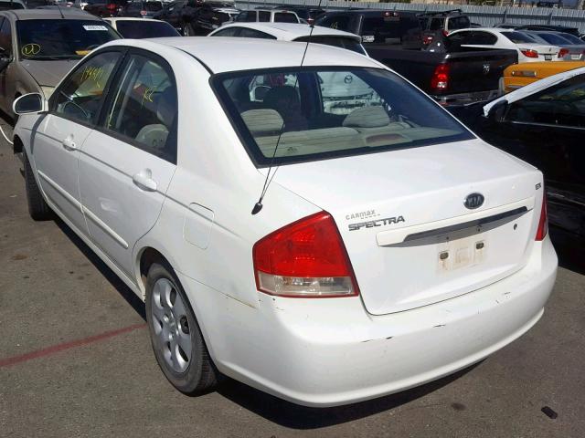 KNAFE222295644618 - 2009 KIA SPECTRA EX WHITE photo 3