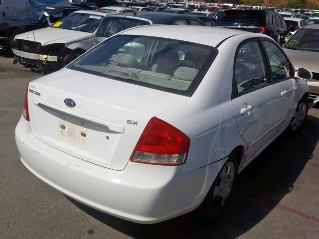 KNAFE222295644618 - 2009 KIA SPECTRA EX WHITE photo 4