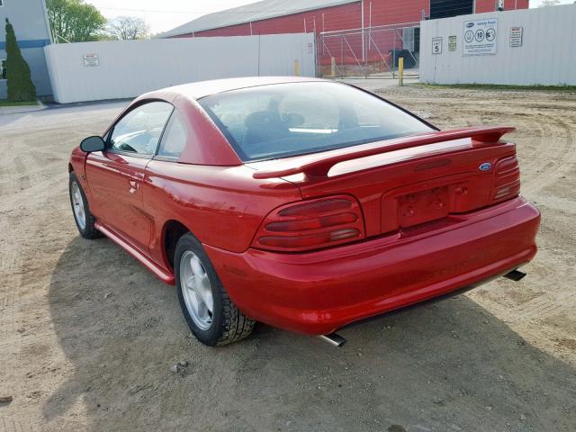 1FALP42T3RF227495 - 1994 FORD MUSTANG GT RED photo 3