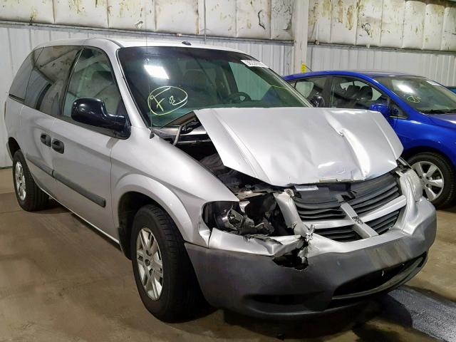 1D4GP25R07B124641 - 2007 DODGE CARAVAN SE SILVER photo 1