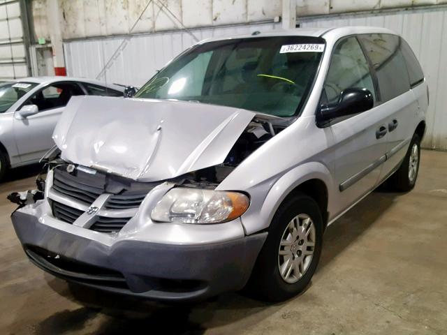 1D4GP25R07B124641 - 2007 DODGE CARAVAN SE SILVER photo 2