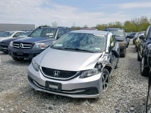 19XFB2F77FE220336 - 2015 HONDA CIVIC SE GRAY photo 2