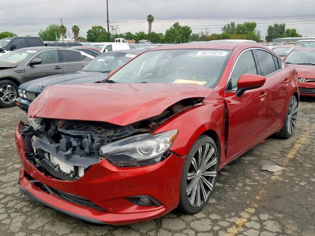 JM1GJ1W68E1134298 - 2014 MAZDA 6 GRAND TO RED photo 2