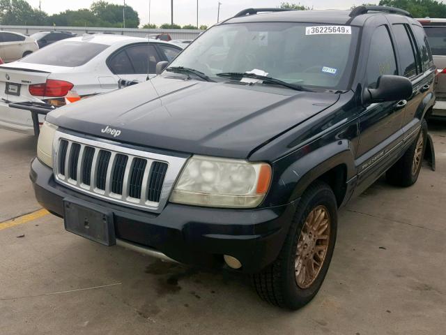 1J4GX58S74C205309 - 2004 JEEP GRAND CHER BLACK photo 2