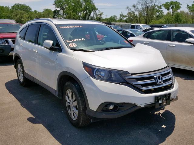 5J6RM4H71EL019709 - 2014 HONDA CR-V EXL WHITE photo 1