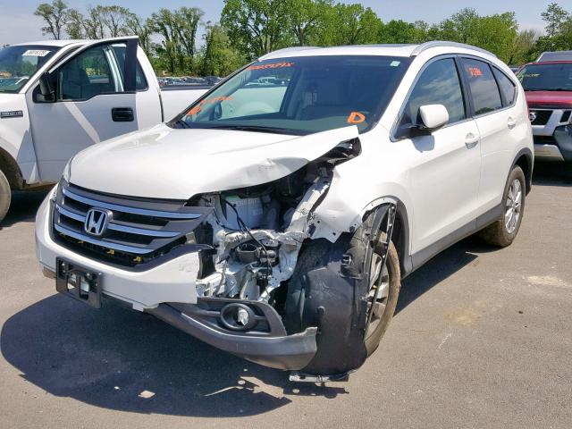 5J6RM4H71EL019709 - 2014 HONDA CR-V EXL WHITE photo 2