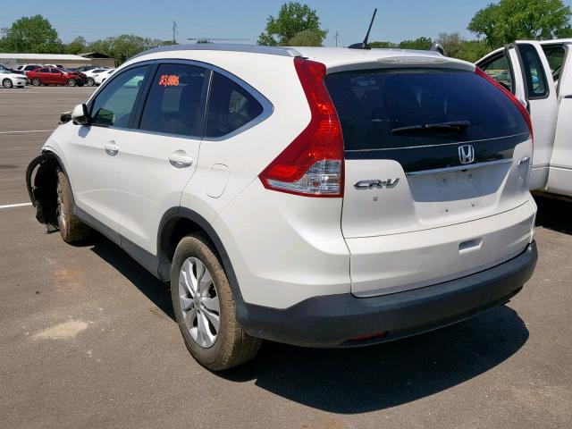 5J6RM4H71EL019709 - 2014 HONDA CR-V EXL WHITE photo 3