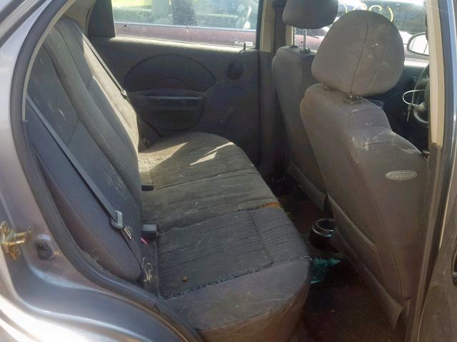 KL1TD56626B635283 - 2006 CHEVROLET AVEO BASE ნაცრისფერი ფოტო 6