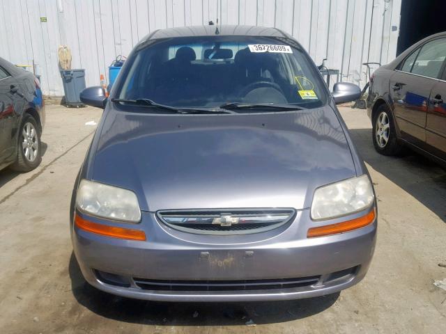 KL1TD56626B635283 - 2006 CHEVROLET AVEO BASE ნაცრისფერი ფოტო 9